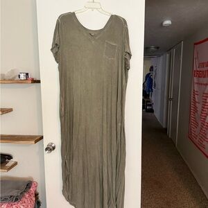 Casual Olive Maxi Dress